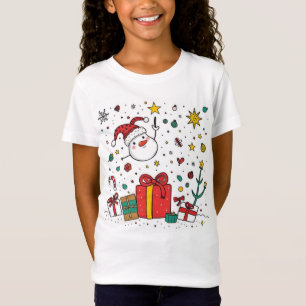 personalisierter niedlicher Weihnachtstee für Kind T-Shirt