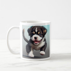 Personalisierter Niedlicher Welpenhund Kaffeetasse