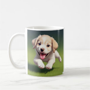 Personalisierter Niedlicher Welpenhund Labrador Kaffeetasse