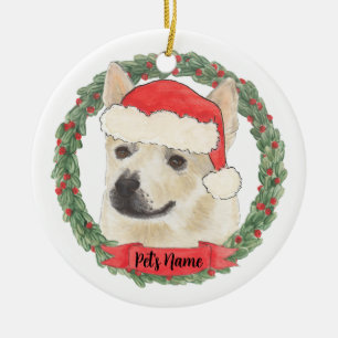 Personalisierter norwegischer Buhund Hund Keramik Ornament