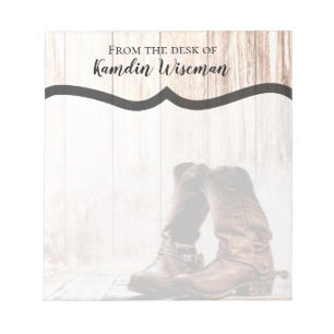 Personalisierter Notepad Boost Land Rustikaler Wes Notizblock