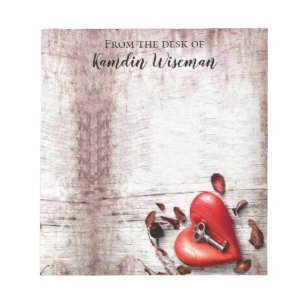 Personalisierter Notepad Country Wood Key für mein Notizblock