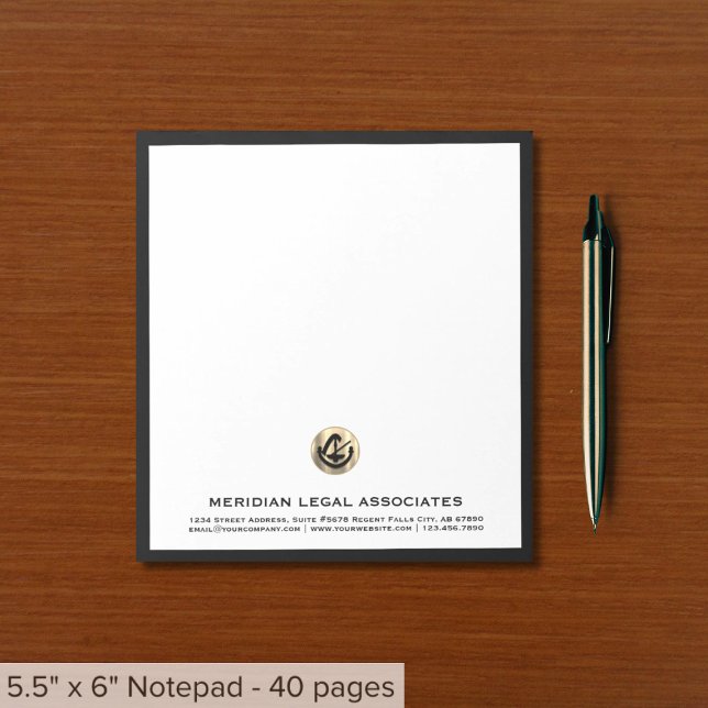 Personalisierter Notepad für die Anwaltskanzlei Notizblock (Von Creator hochgeladen)