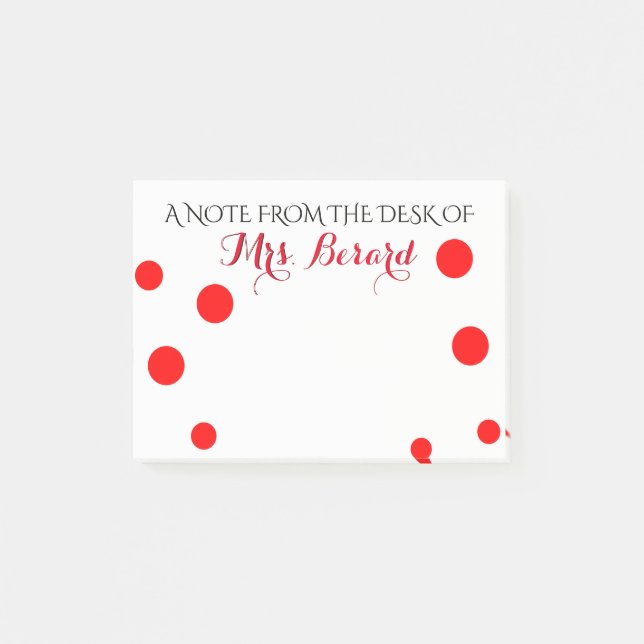 PERSONALISIERTER NOTIZBLOCK VOM SCHREIBTISCH DES (Vorderseite)