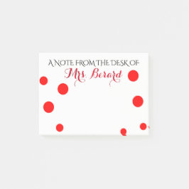 PERSONALISIERTER NOTIZBLOCK VOM SCHREIBTISCH DES