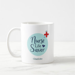 Personalisierter Nurse Life Saver Kaffeetasse