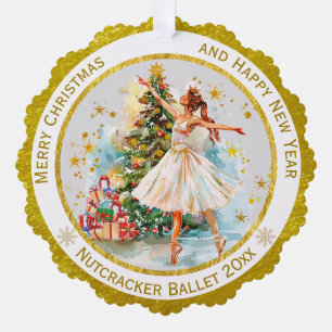 Personalisierter Nussknacker-Ballett-Weihnachten - Ornament Karte