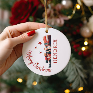 Personalisierter Nussknacker Weihnachten für Kinde Keramik Ornament