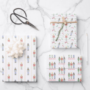 Personalisierter Nussknacker-Weihnachten Geschenkpapier Set