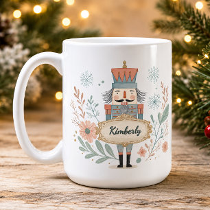Personalisierter Nussknacker-Weihnachtsname Kaffeetasse