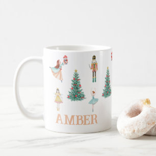 Personalisierter Nutcracker & Ballerina Niedliche  Kaffeetasse