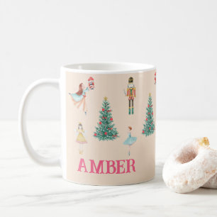Personalisierter Nutcracker & Ballerina Niedliche  Kaffeetasse