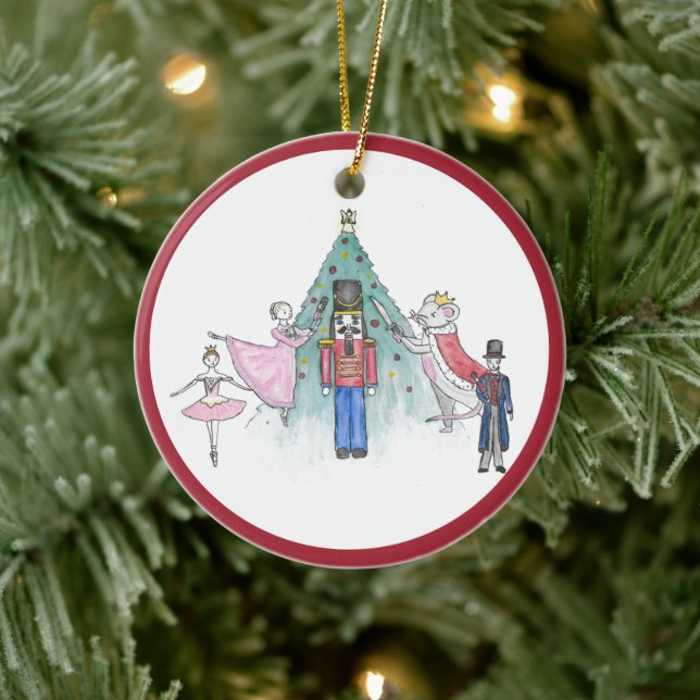 Personalisierter Nutcracker Ballett-Ornament Keramik Ornament (Baum)
