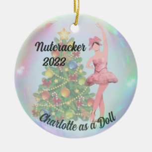 Personalisierter Nutcracker-Ornament - Ballerina-P Keramik Ornament