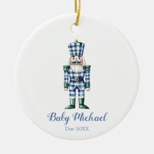 Personalisierter Nutcracker Weihnachtsjunge Keramik Ornament