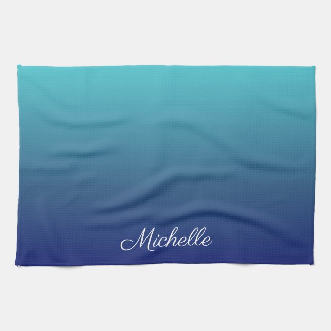 Personalisierter Ober-Farbverlauf Geschirrtuch (Horizontal)