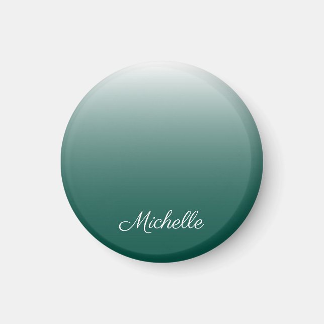 Personalisierter Ober-Farbverlauf grün Magnet (Vorne)