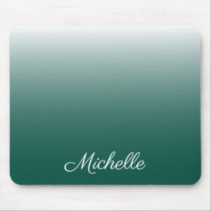 Personalisierter Ober-Farbverlauf grün Mousepad