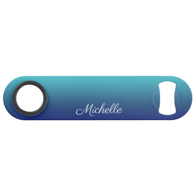 Personalisierter Ober-Farbverlauf Speed Flaschenöffner (Vorderseite (Horizontal))