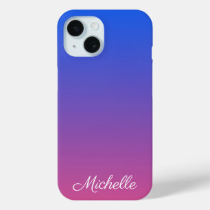 Personalisierter Ober-und Rosa-Farbverlauf Case-Mate iPhone Hülle