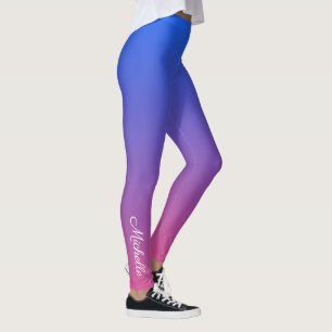 Personalisierter Ober-und Rosa-Ober-Farbverlauf Leggings