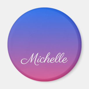 Personalisierter Ober-und Rosa-Ober-Farbverlauf Magnet
