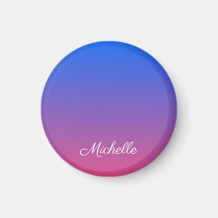 Personalisierter Ober-und Rosa-Ober-Farbverlauf Magnet