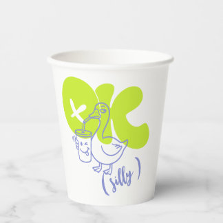 Personalisierter OK Silly Goose Papierbecher, Kaff Pappbecher