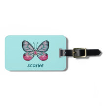 Personalisierter Oktober Aquamarin Glasswing Butte