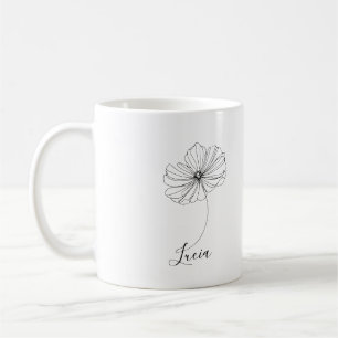 Personalisierter Oktober Cosmos Geburtstagsgeschen Kaffeetasse
