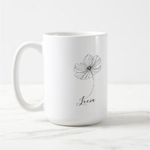Personalisierter Oktober Cosmos Geburtstagsgeschen Kaffeetasse
