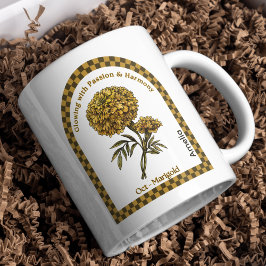 Personalisierter Oktober Geburtmonatsfeier Blume Kaffeetasse