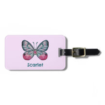 Personalisierter Oktober Pink Glasswing Butterfly