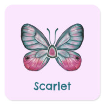Personalisierter Oktober Pink Glasswing Butterfly