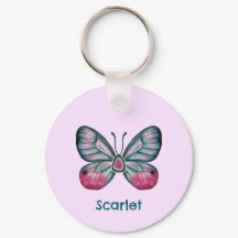 Personalisierter Oktober Pink Glasswing Butterfly