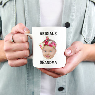 Personalisierter Oma-Becher mit Baby-Foto und -Nam Kaffeetasse