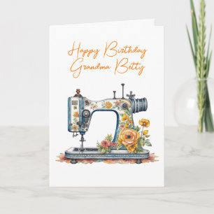 Personalisierter Oma-Geburtstag Vintage Karte