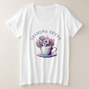 Personalisierter Oma-Name   HÜBSCH Große Größe T-Shirt