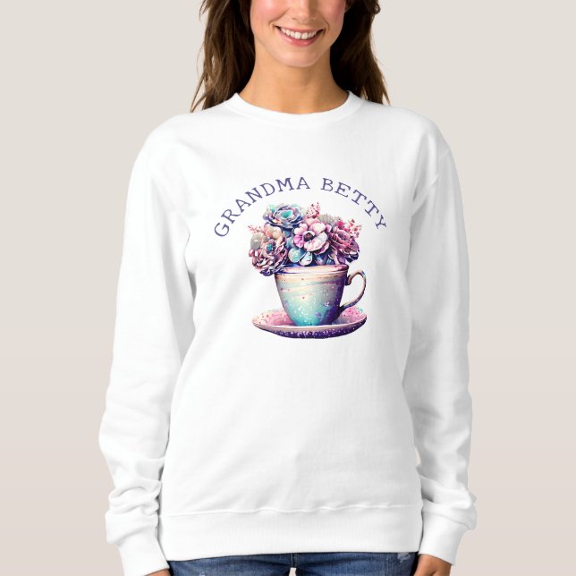 Personalisierter Oma-Name | HÜBSCH Sweatshirt (Vorderseite)