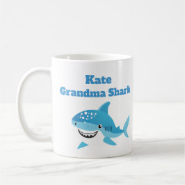 Personalisierter Oma Shark Individuelle Name Kaffeetasse