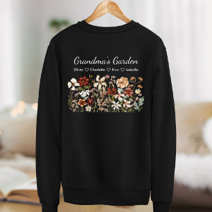 Personalisierter Oma Vintage-Wildblumengarten Sweatshirt