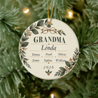 Personalisierter Oma-Weihnachtsschmuck 2026 Keramik Ornament