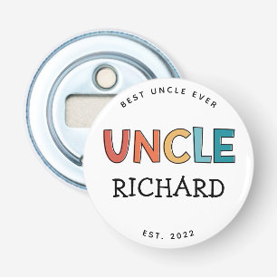 Personalisierter Onkel Retro Geschenk Bester Onkel Flaschenöffner