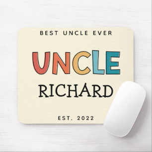 Personalisierter Onkel Retro Geschenk Bester Onkel Mousepad