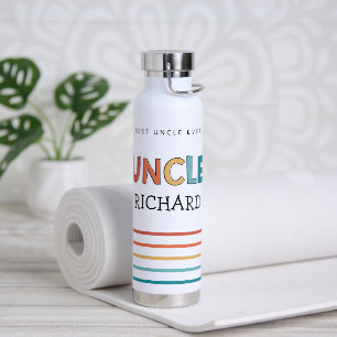 Personalisierter Onkel Retro Geschenk Bester Onkel Trinkflasche