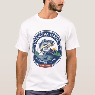 Personalisierter Opa-Anglerclub T-Shirt