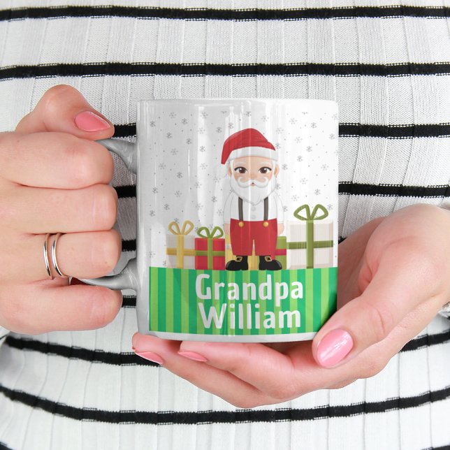 Personalisierter Opa Weihnachtsgeschenk Snowy Holi Kaffeetasse (Von Creator hochgeladen)