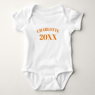 Personalisierter orangefarbener benutzerdefinierte baby strampler