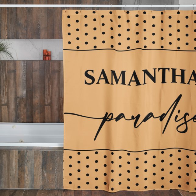 Personalisierter Orangen Duschvorhang (Von Creator hochgeladen)