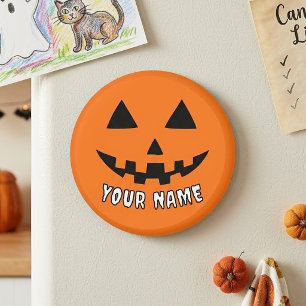 Personalisierter Oranger Kürbis Halloween Dein Nam Magnet